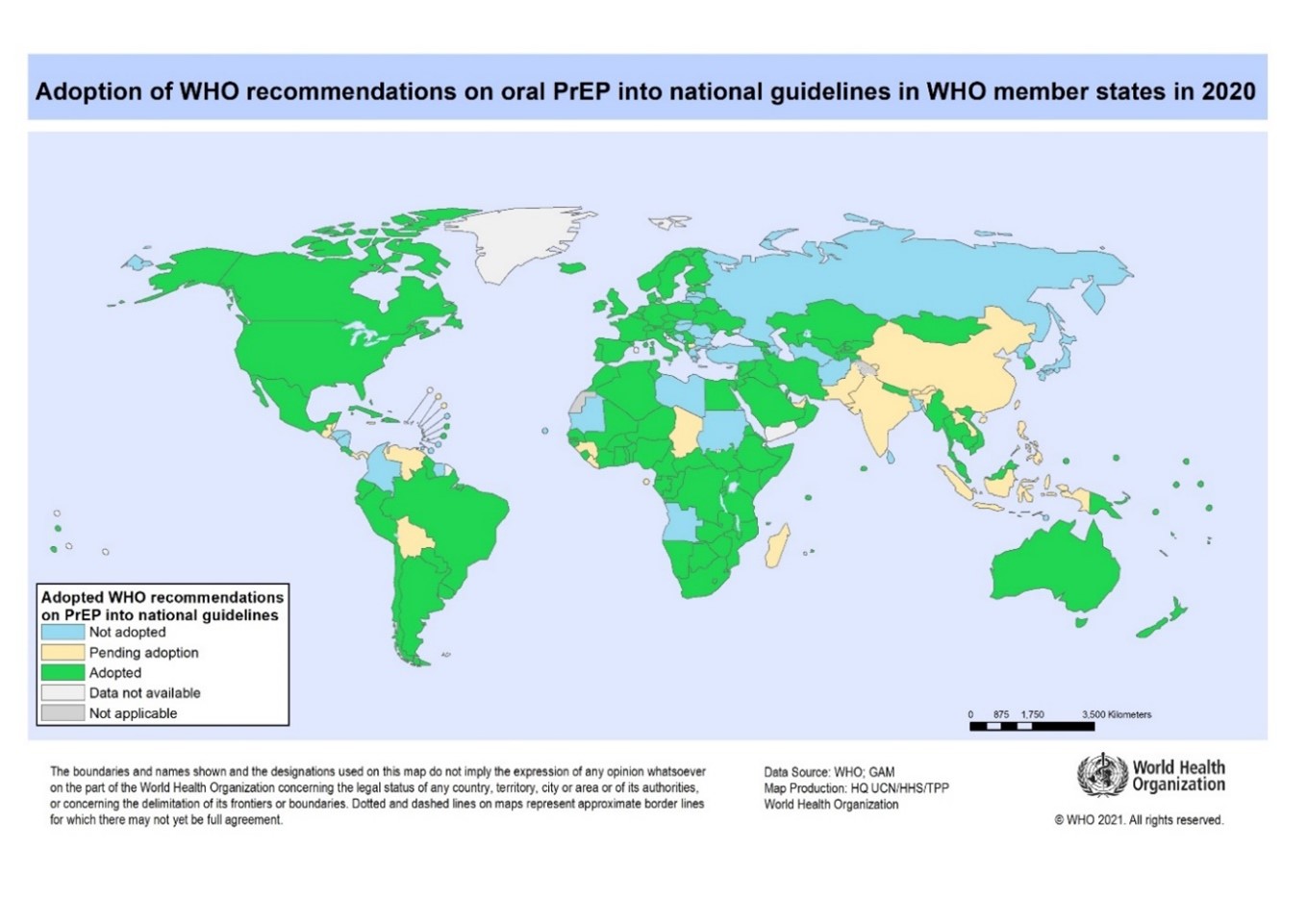 PrEP Guidelines Adoption Around the World