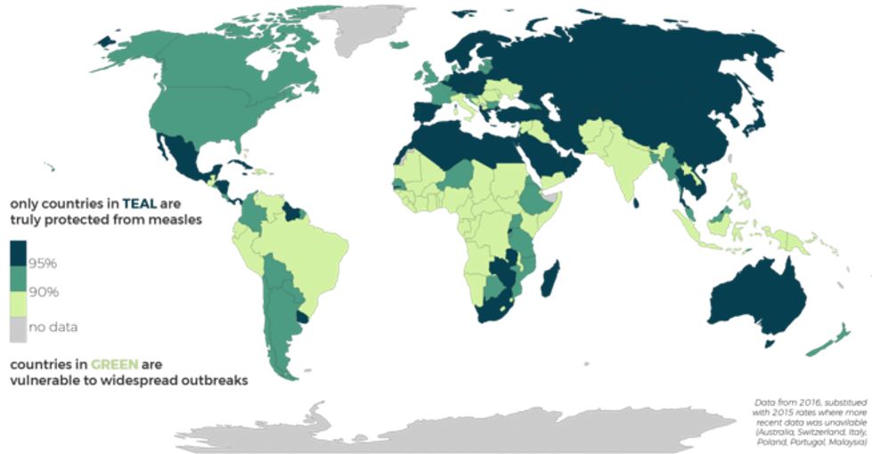 Measles vaccination rates aren't cutting it